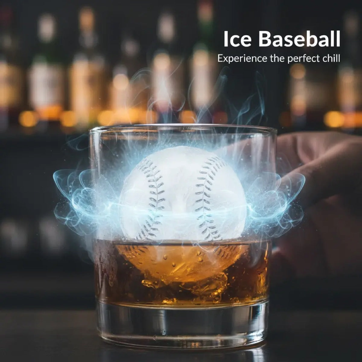 3D Baseball Stitch Ice Cube Mold: 6-Cavity Food-Grade Silicone Tray product image 1