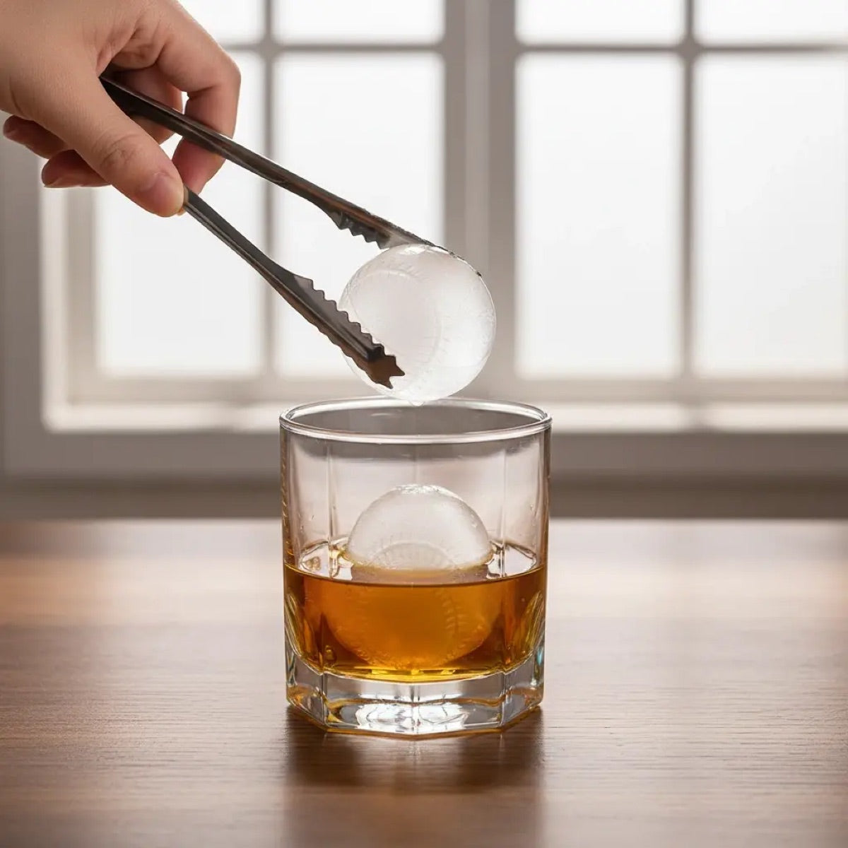 3D Baseball Stitch Ice Cube Mold: 6-Cavity Food-Grade Silicone Tray product image 3