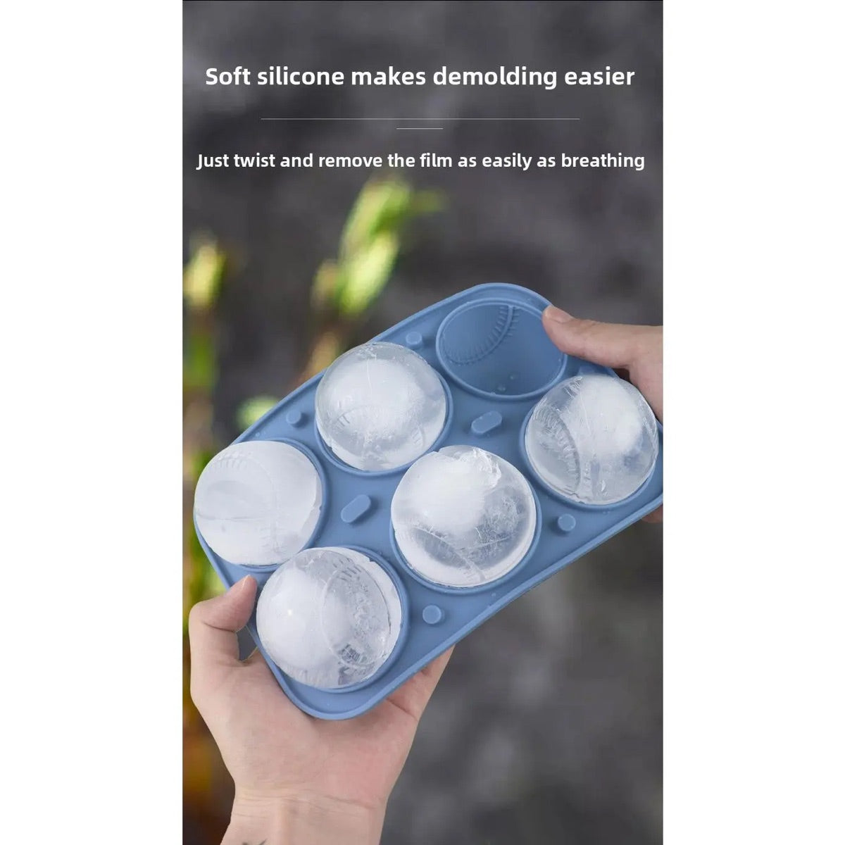 3D Baseball Stitch Ice Cube Mold: 6-Cavity Food-Grade Silicone Tray product image 8