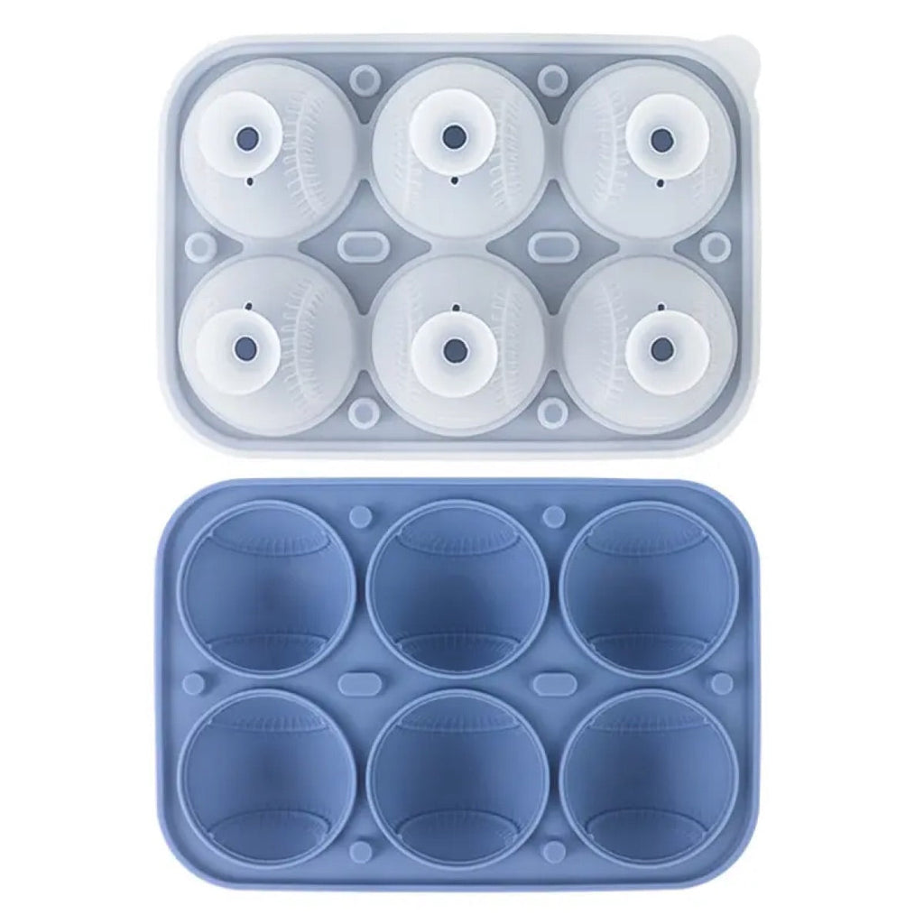 3D Baseball Stitch Ice Cube Mold: 6-Cavity Food-Grade Silicone Tray product image 10