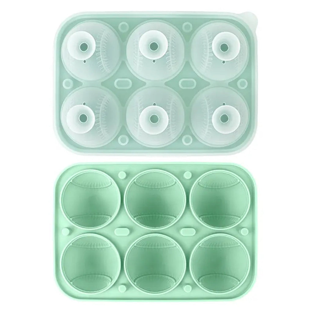 3D Baseball Stitch Ice Cube Mold: 6-Cavity Food-Grade Silicone Tray product image 11