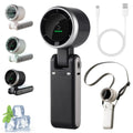 5-Speed Portable Turbo Handheld Fan: 12H Long-Life Battery for Travel & Beach product image 1