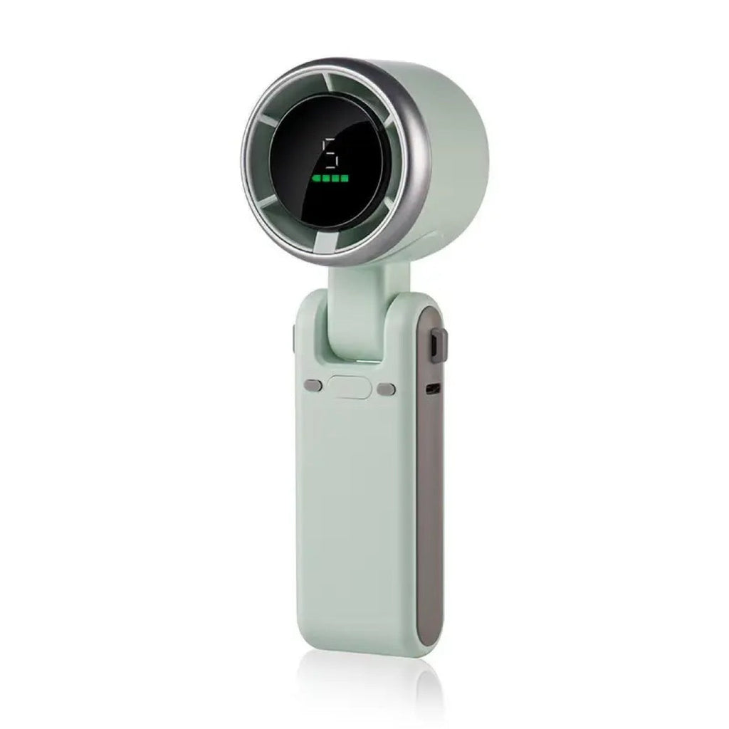 5-Speed Portable Turbo Handheld Fan: 12H Long-Life Battery for Travel & Beach product image 11