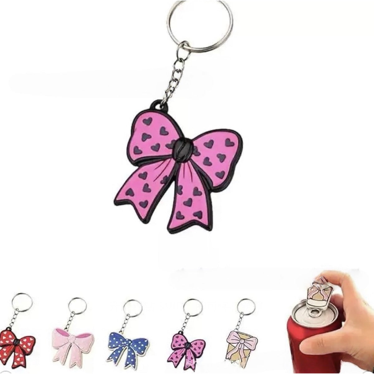 Coquette Bow Cup Keychain Bottle Opener product image 7