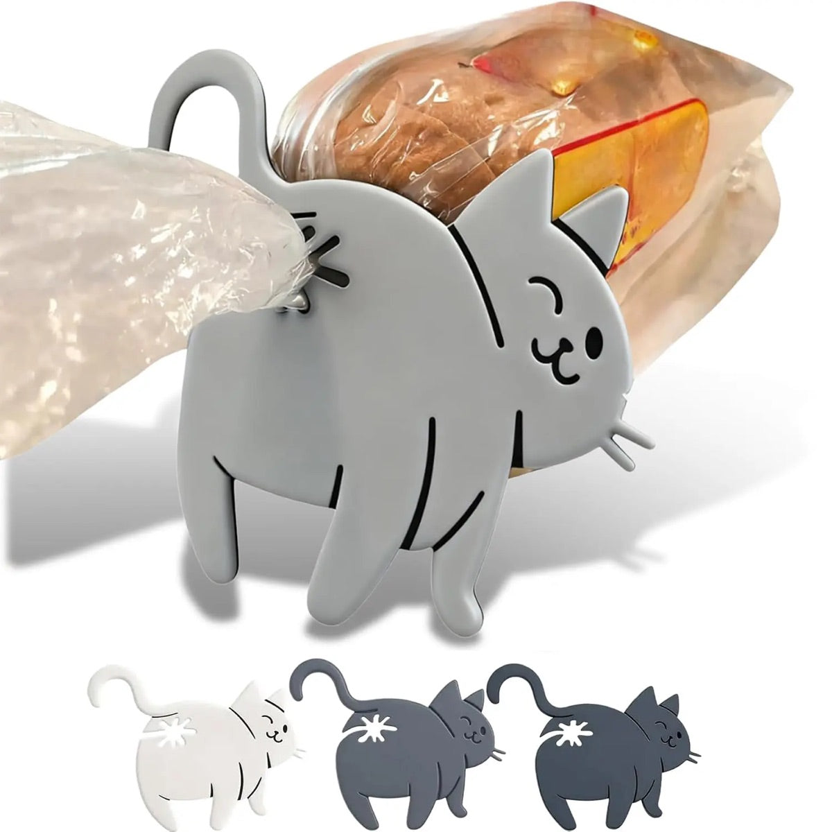 3-Piece 3D-Printed Cat Bread Clips product image 4
