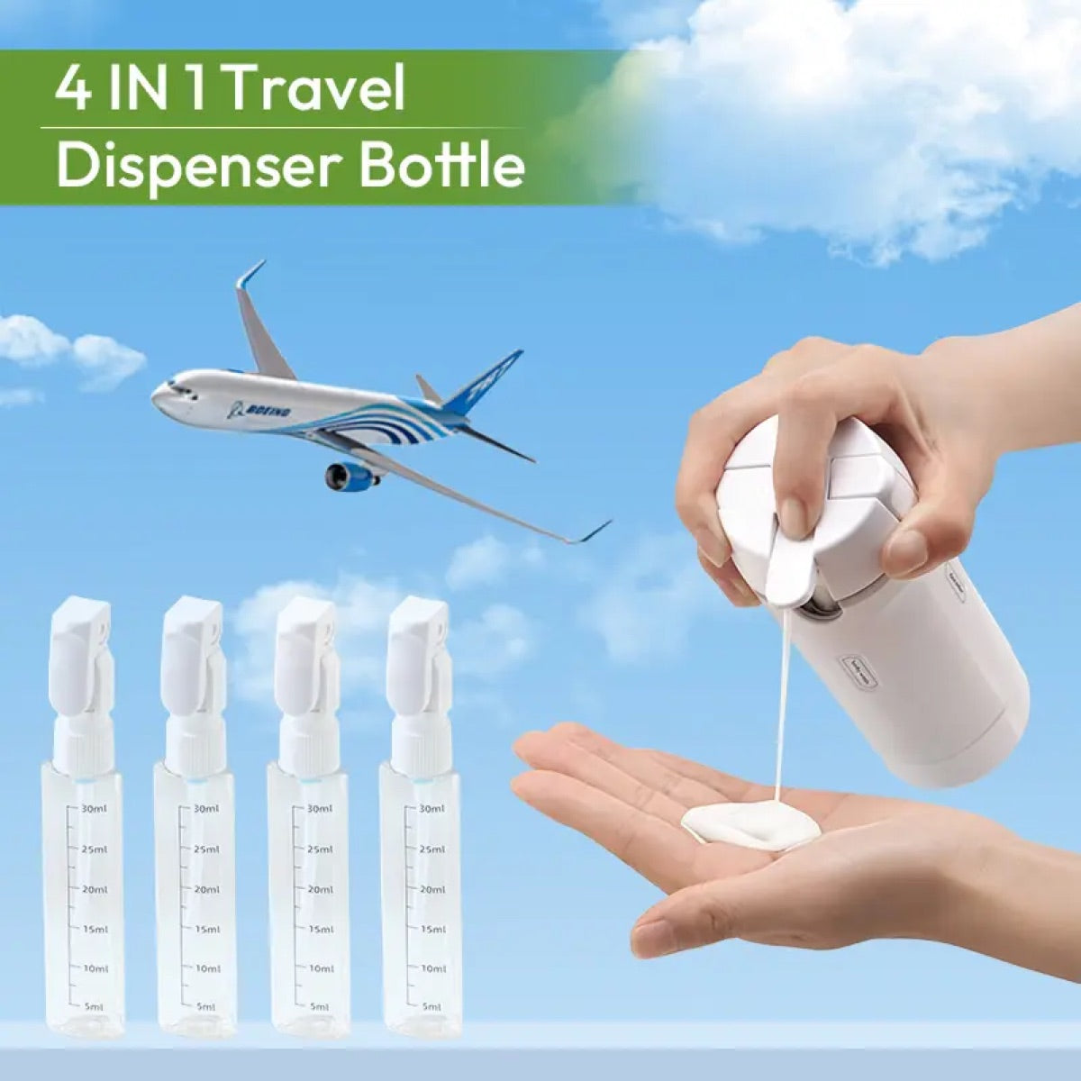 4-in-1 Leak-Proof Travel Dispenser Set product image 1