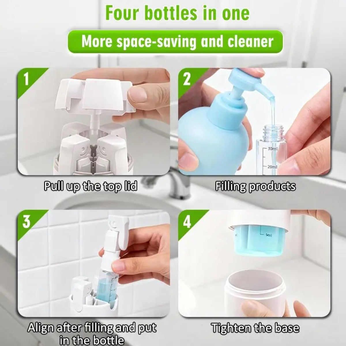 4-in-1 Leak-Proof Travel Dispenser Set product image 6