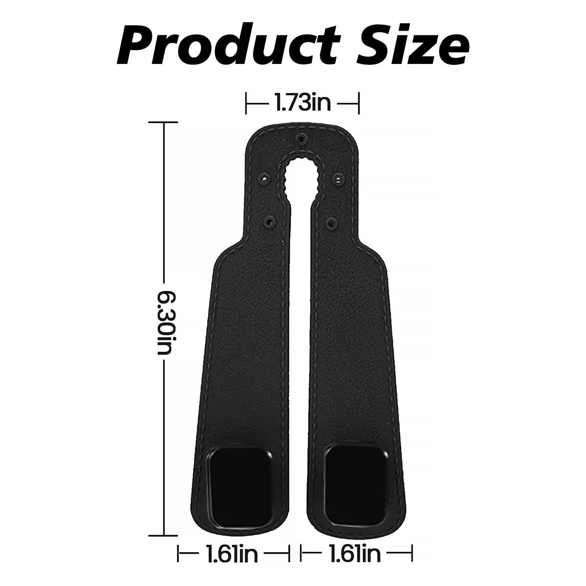 4PCS Faux Leather Car Headrest Hooks: Double-Hook Organizer for Bags & Essentials product image 2