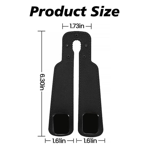 4PCS Faux Leather Car Headrest Hooks: Double-Hook Organizer for Bags & Essentials product image 2