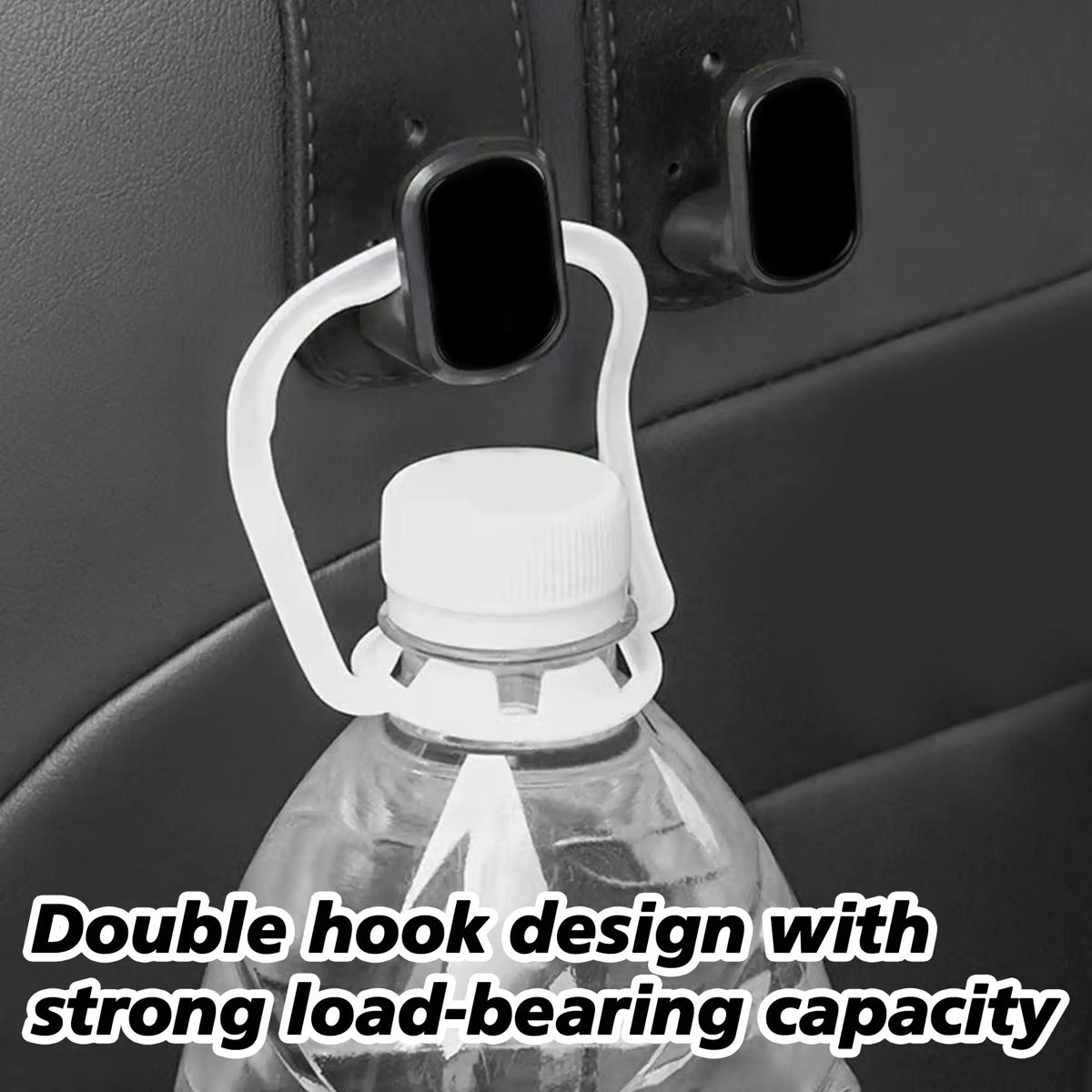 4PCS Faux Leather Car Headrest Hooks: Double-Hook Organizer for Bags & Essentials product image 5