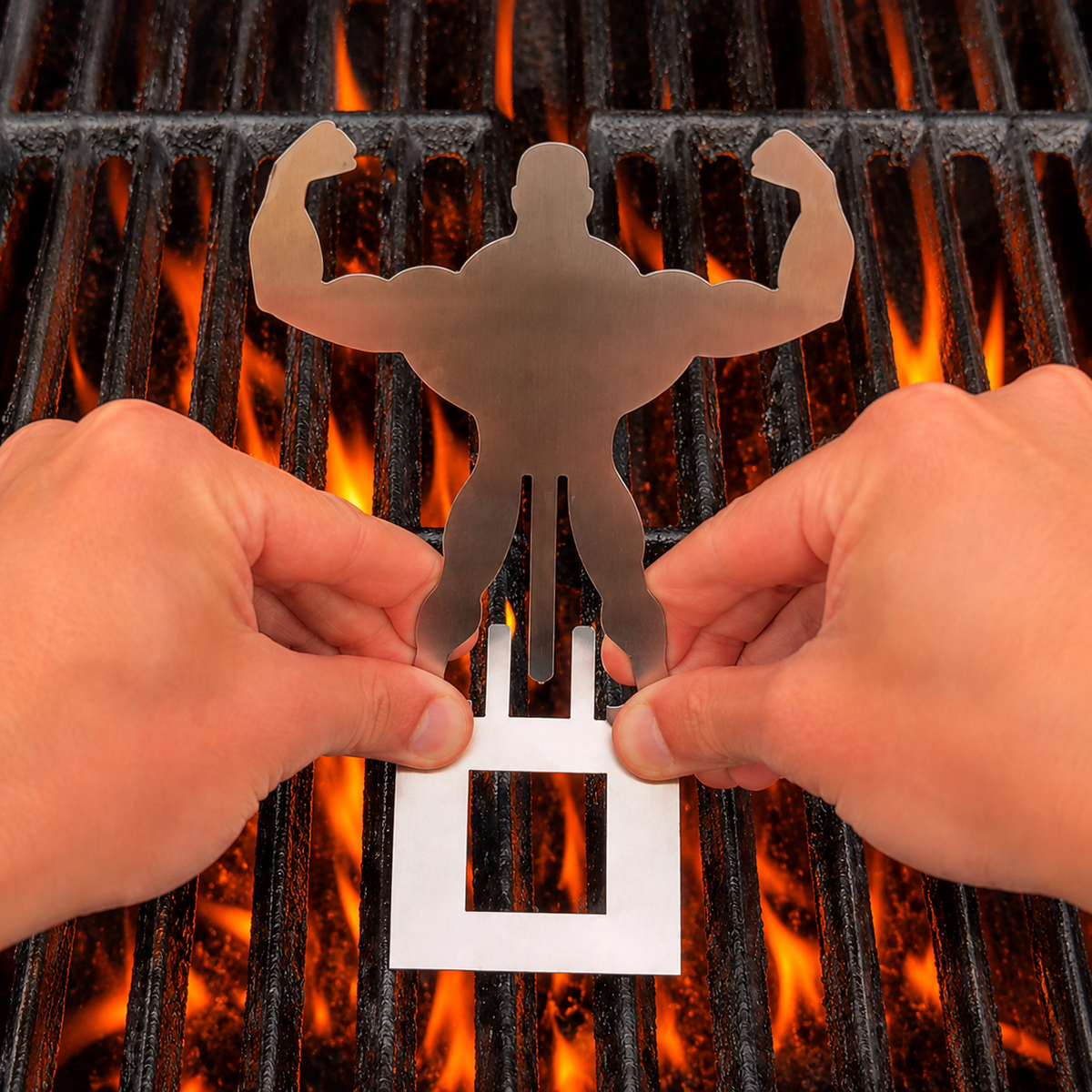 2PCS Funny Man Hot Dog Roaster: Portable Stainless Steel BBQ Rack product image 3