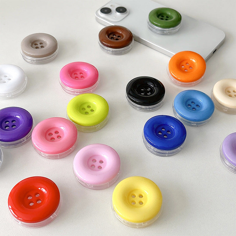 Solid Color Button Phone Grip – Minimalist Design, Durable and Lightweight, Grip and Stand for Smartphones