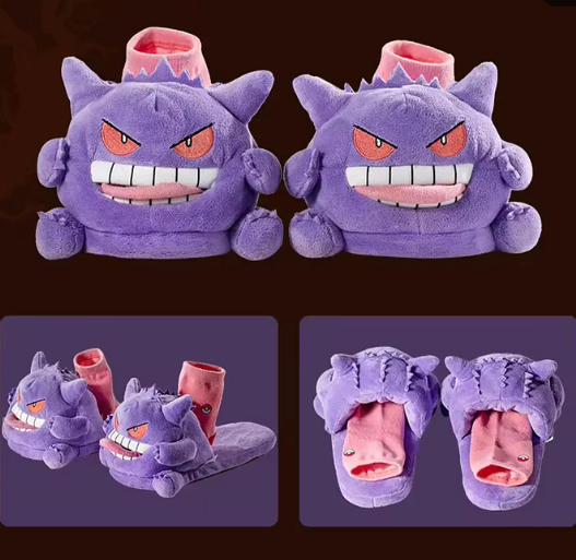 Purple Monster Plush Slippers – Big Personality, Cozy Indoor Fun