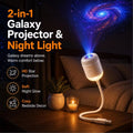 Galaxy Night Light Projector – USB Starry Sky Lamp for Bedrooms & Parked Cars