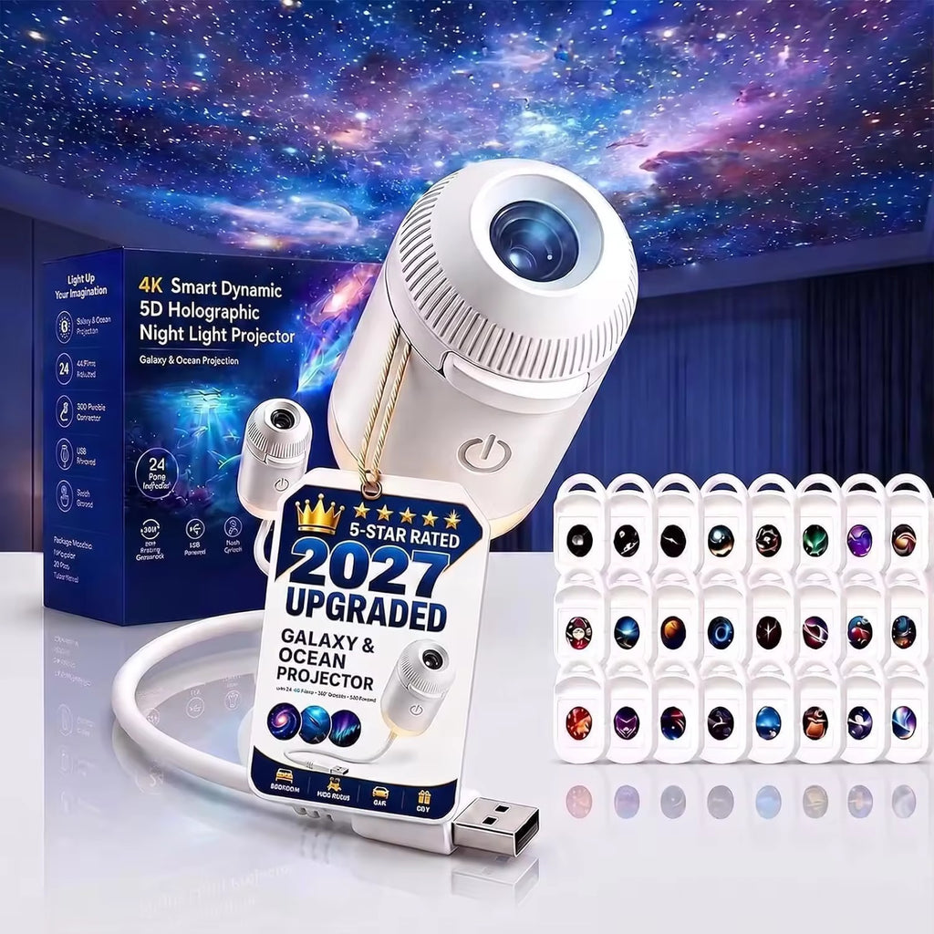 Galaxy Night Light Projector – USB Starry Sky Lamp for Bedrooms & Parked Cars