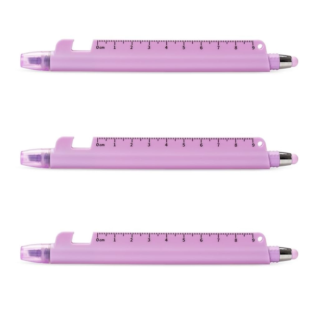 5-in-1 Multifunction Pen – Ballpoint Pen, Highlighter, Ruler, Stylus & Phone Stand