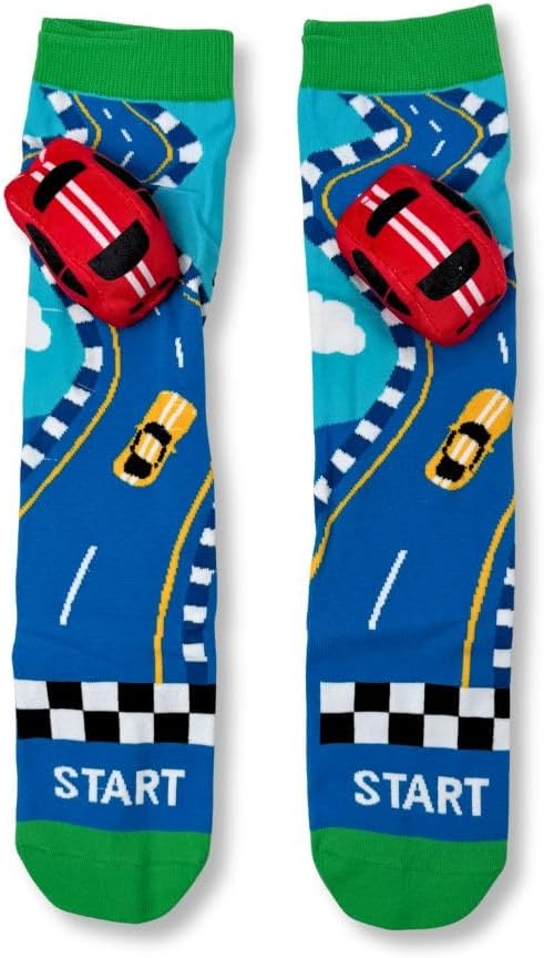 Funky 3D High Socks for Kids & Teens – Colorful Novelty Knee-High Socks with Plush Elements – Fun Cartoon, Animal & Toy Designs