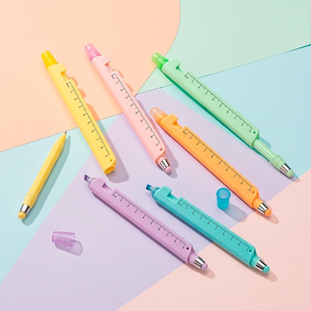5-in-1 Multifunction Pen – Ballpoint Pen, Highlighter, Ruler, Stylus & Phone Stand