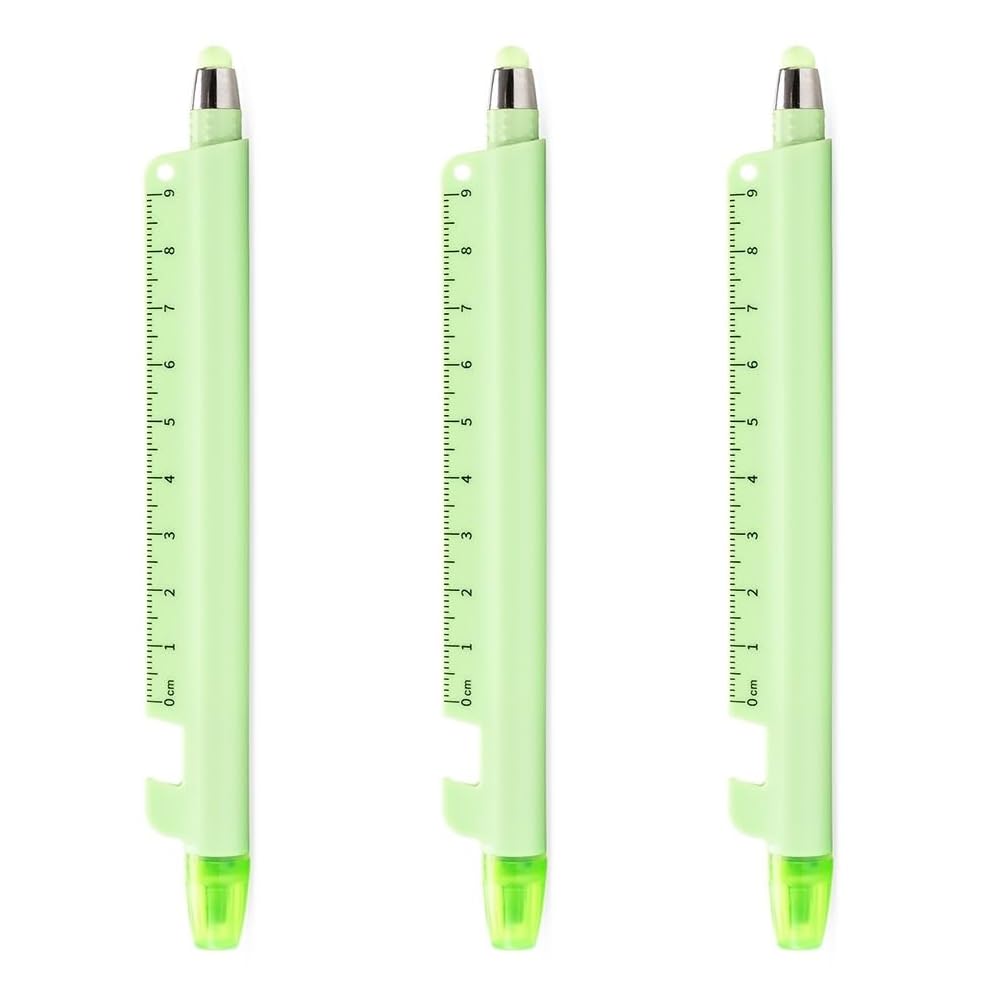 5-in-1 Multifunction Pen – Ballpoint Pen, Highlighter, Ruler, Stylus & Phone Stand