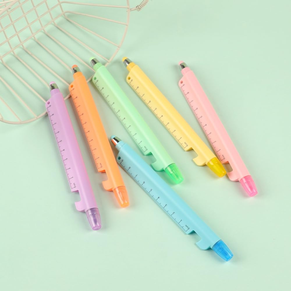 5-in-1 Multifunction Pen – Ballpoint Pen, Highlighter, Ruler, Stylus & Phone Stand