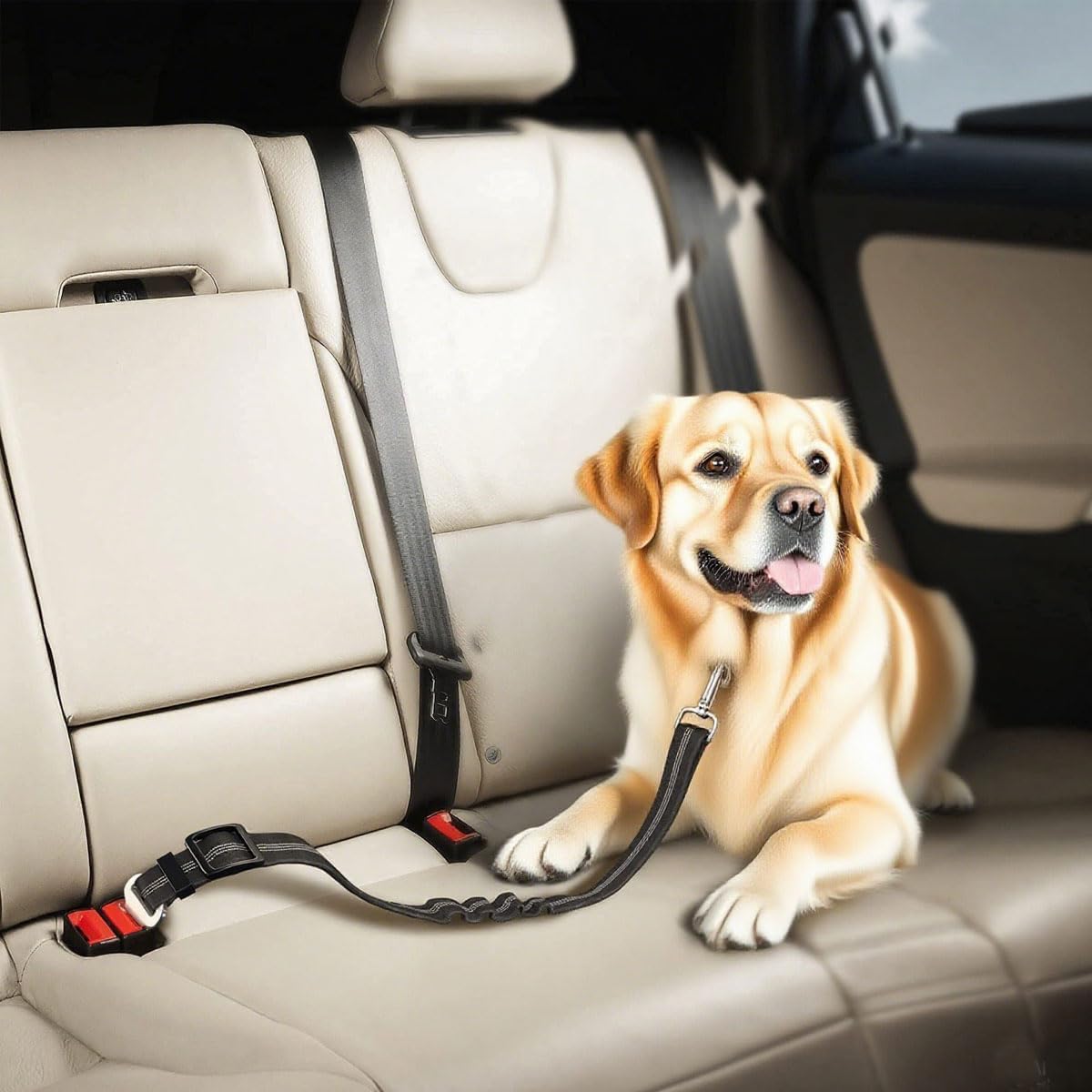 Adjustable Dog Car Seat Tether – A Handy Connection for Your Travel Setup