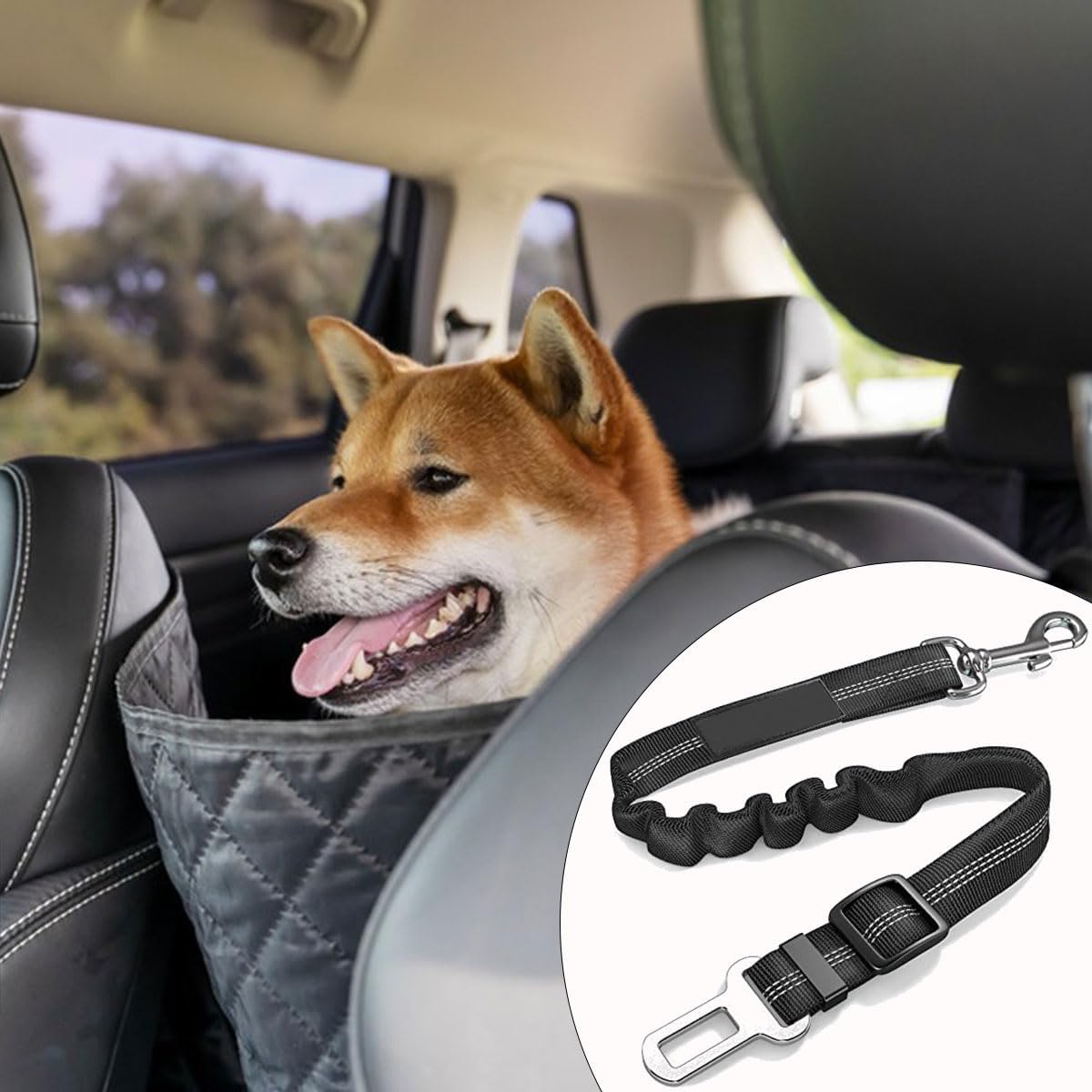 Adjustable Dog Car Seat Tether – A Handy Connection for Your Travel Setup