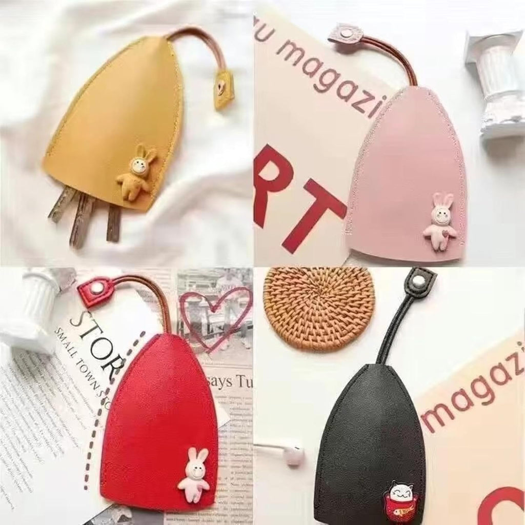 Pull-Cord Key Pouch with Bunny Charm – A Cute Way to Keep Keys Close