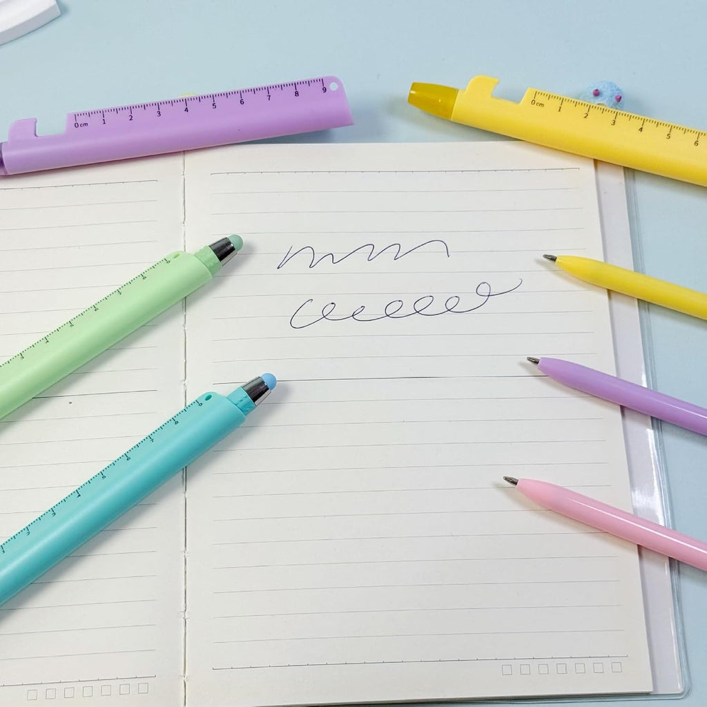 5-in-1 Multifunction Pen – Ballpoint Pen, Highlighter, Ruler, Stylus & Phone Stand