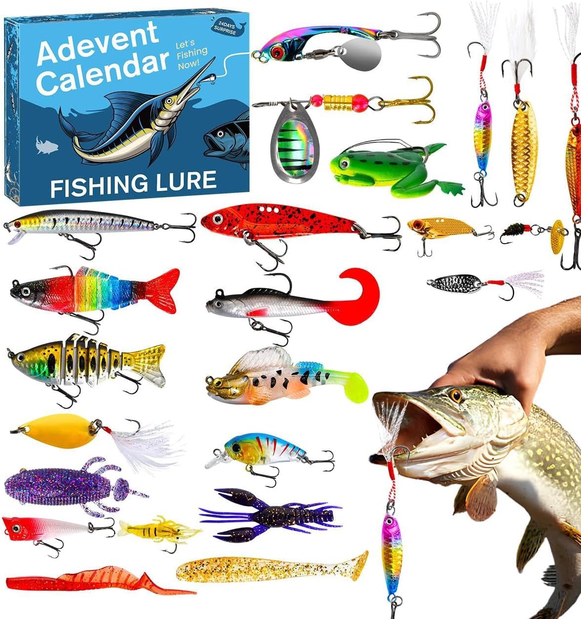 24-Day Fishing Lure Advent Calendar – A New Angling Surprise Every Day