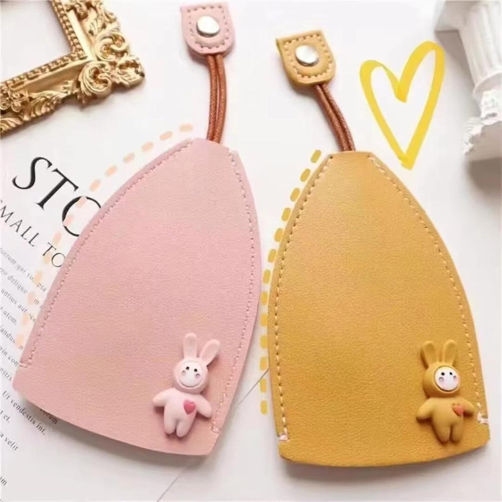 Pull-Cord Key Pouch with Bunny Charm – A Cute Way to Keep Keys Close
