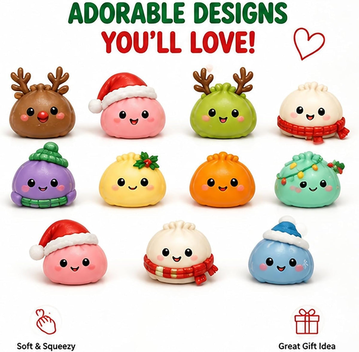Christmas Squishies Advent Calendar Countdown Calendar for Adults Gifts