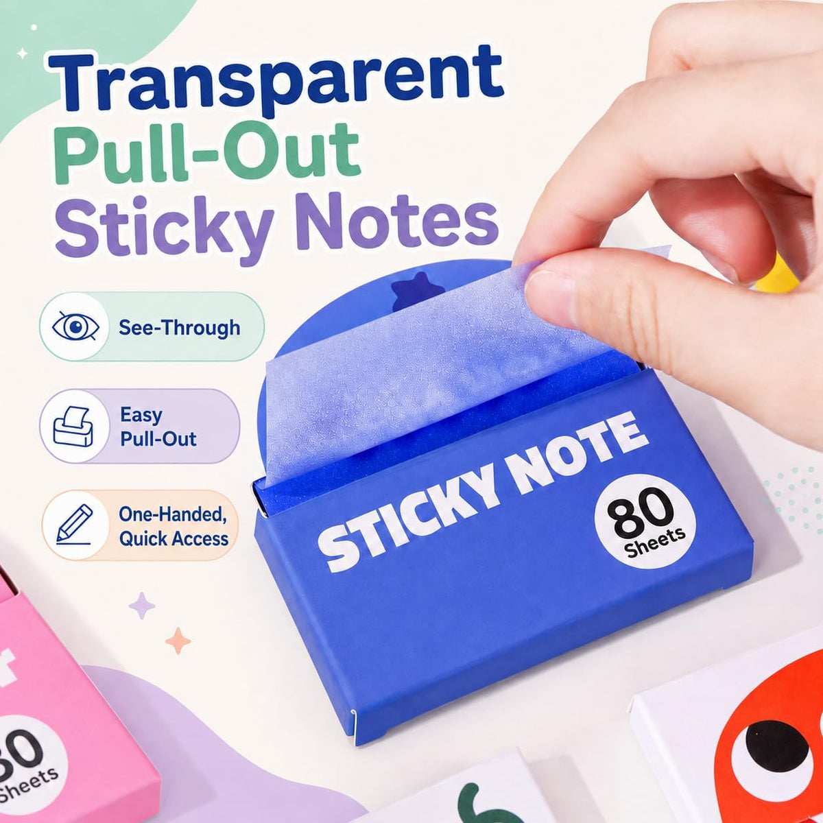 Pull-Out Monster Sticky Notes – One Quick Reminder at a Time