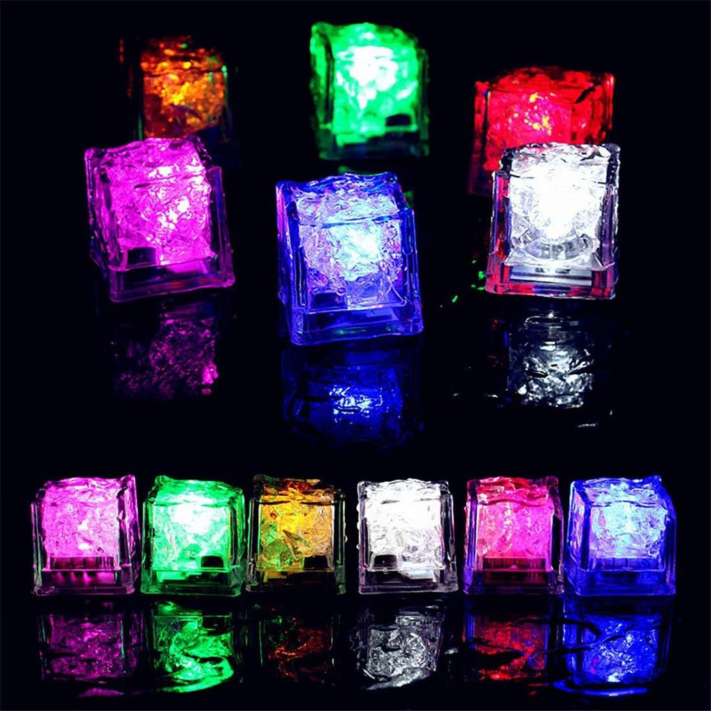 Water-Activated LED Ice Cubes – 9 Light Options for Drinks & Parties, 1/3/9 Pack