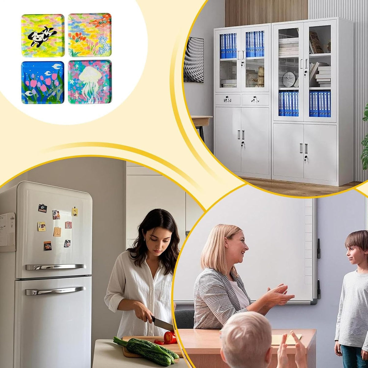 Square Acrylic Fridge Magnet – Turn Your Fridge into a Mini Art Gallery
