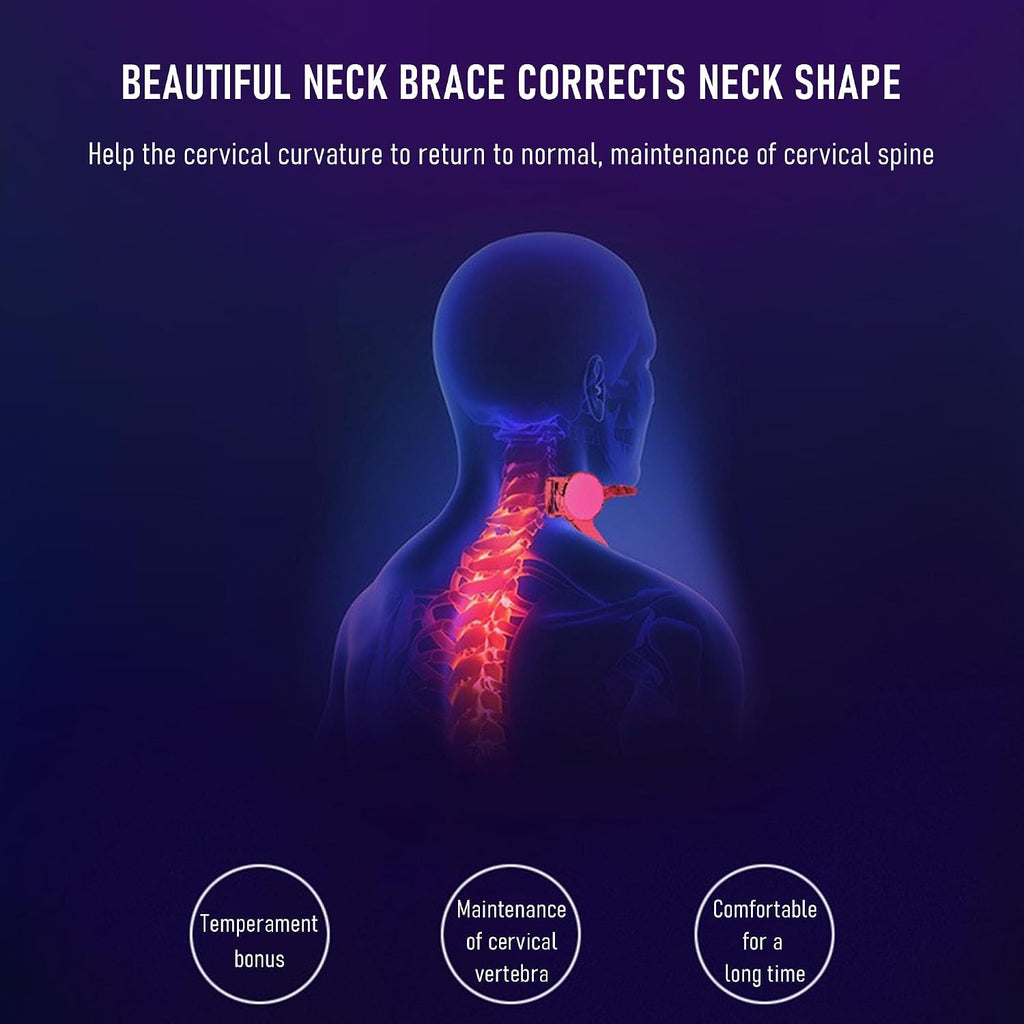 360° Adjustable Neck Collar - Neck Support with Neck Stretcher | Cervical Collar Made of Plastic for Correcting Forward Head Posture and Relieving Neck Pain