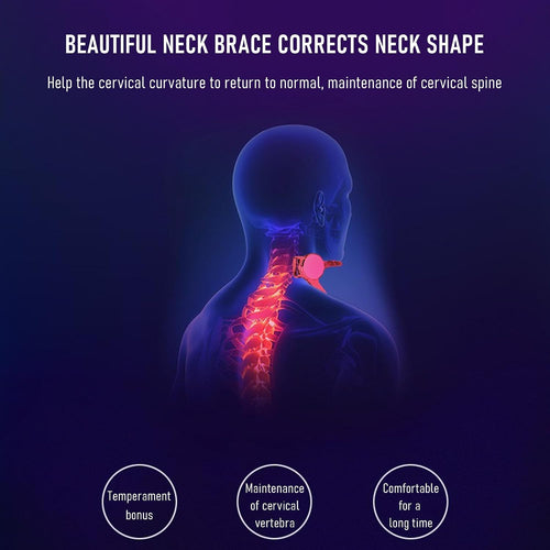 360° Adjustable Neck Collar - Neck Support with Neck Stretcher | Cervical Collar Made of Plastic for Correcting Forward Head Posture and Relieving Neck Pain
