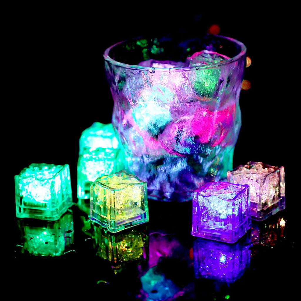 Water-Activated LED Ice Cubes – 9 Light Options for Drinks & Parties, 1/3/9 Pack