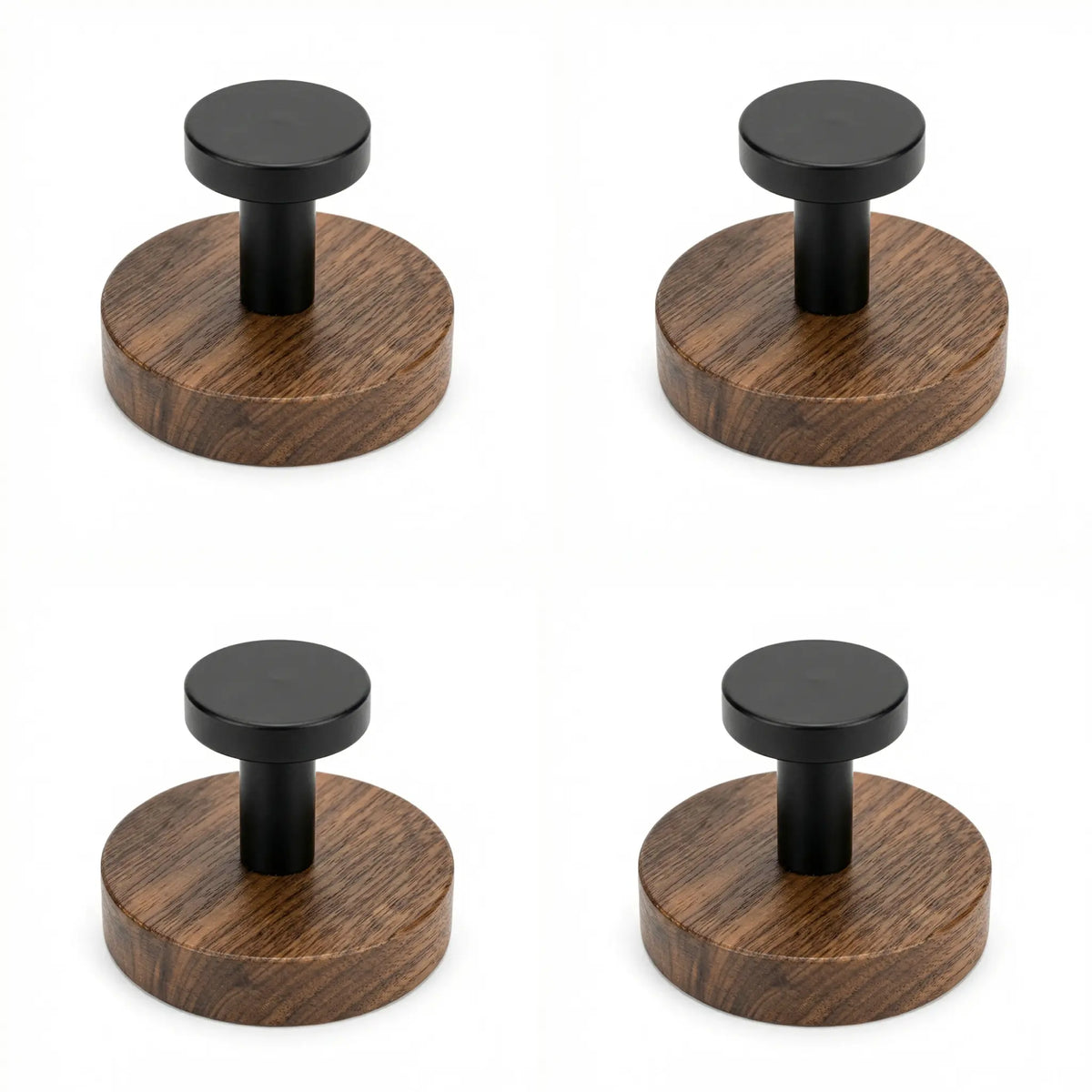 Walnut Wood Suction Cup Hooks (4 Pack) product image 1