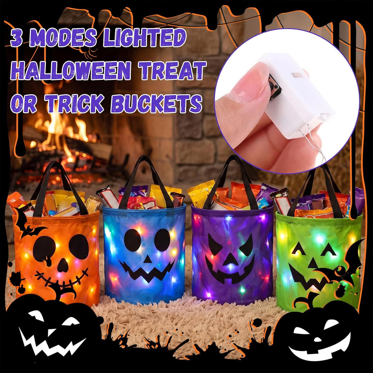 Light-Up Halloween Treat Bags – Collect Candy and Glow Through the Night