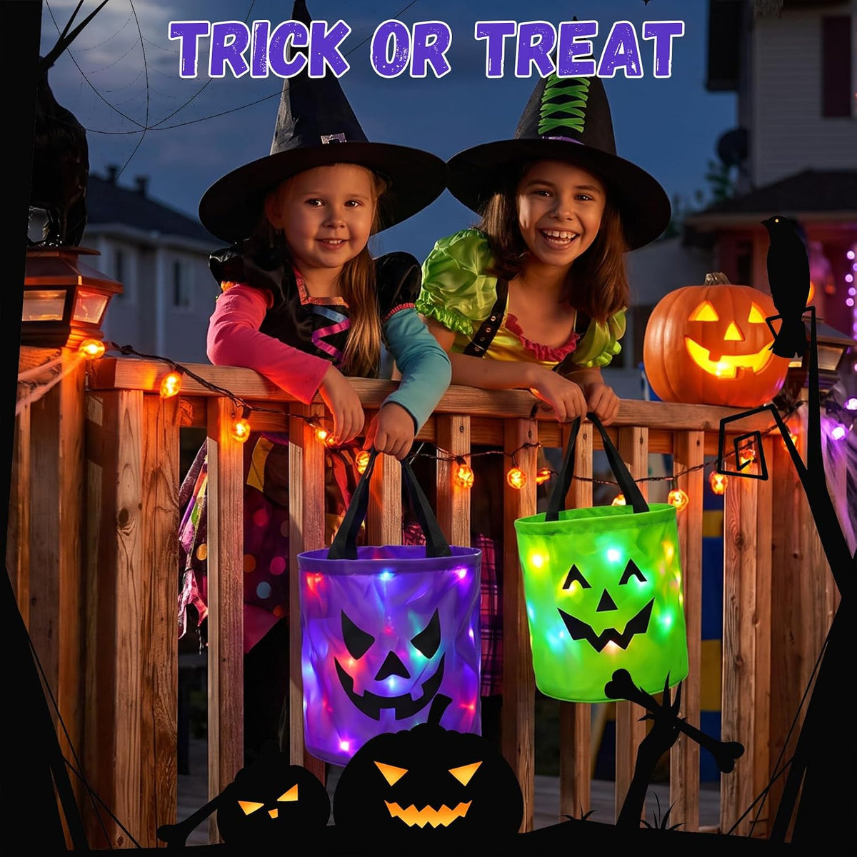 Light-Up Halloween Treat Bags – Collect Candy and Glow Through the Night