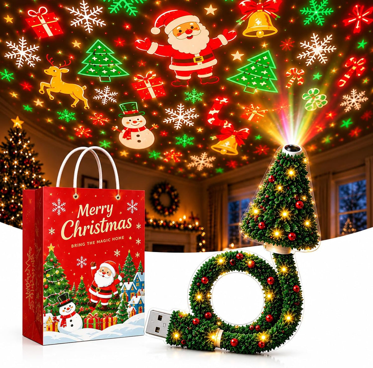Christmas Projector Tree Light – 6+ Magical Patterns from One Festive Lamp