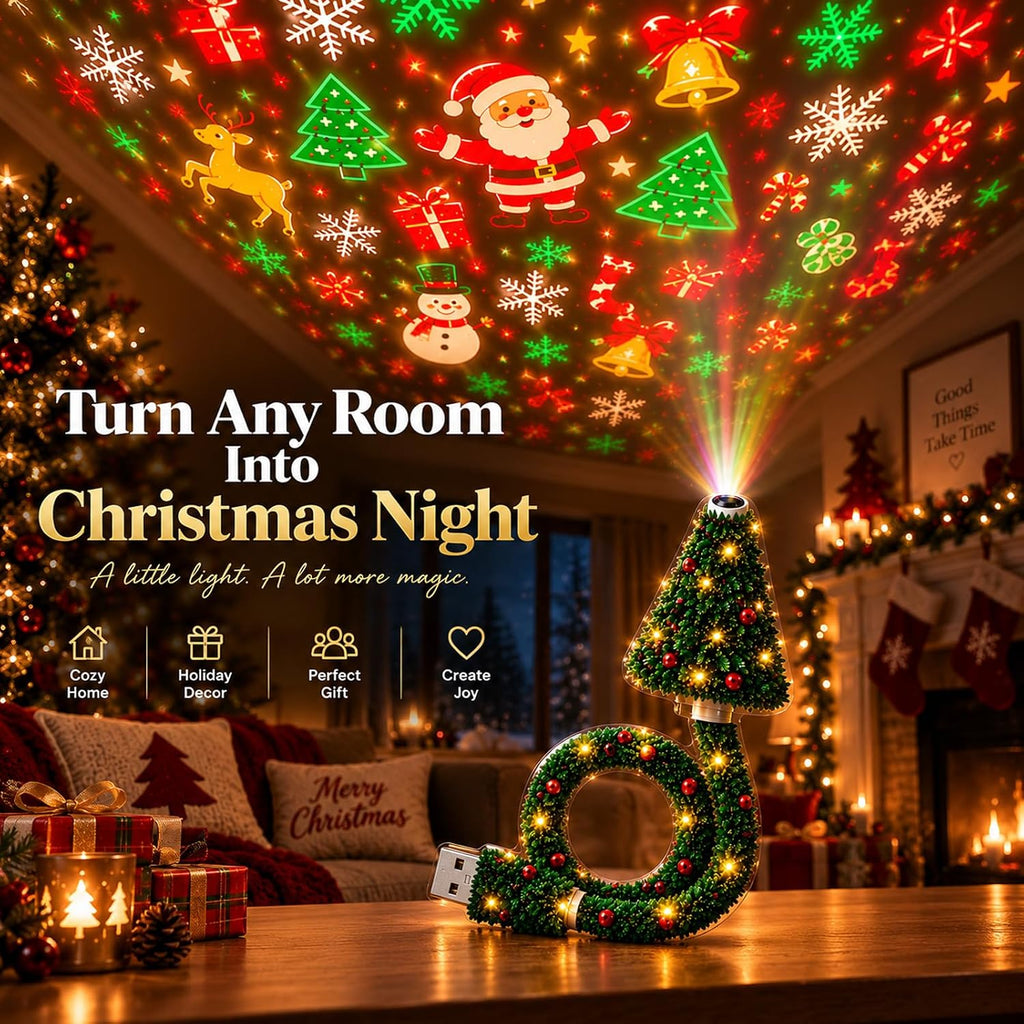 Christmas Projector Tree Light – 6+ Magical Patterns from One Festive Lamp
