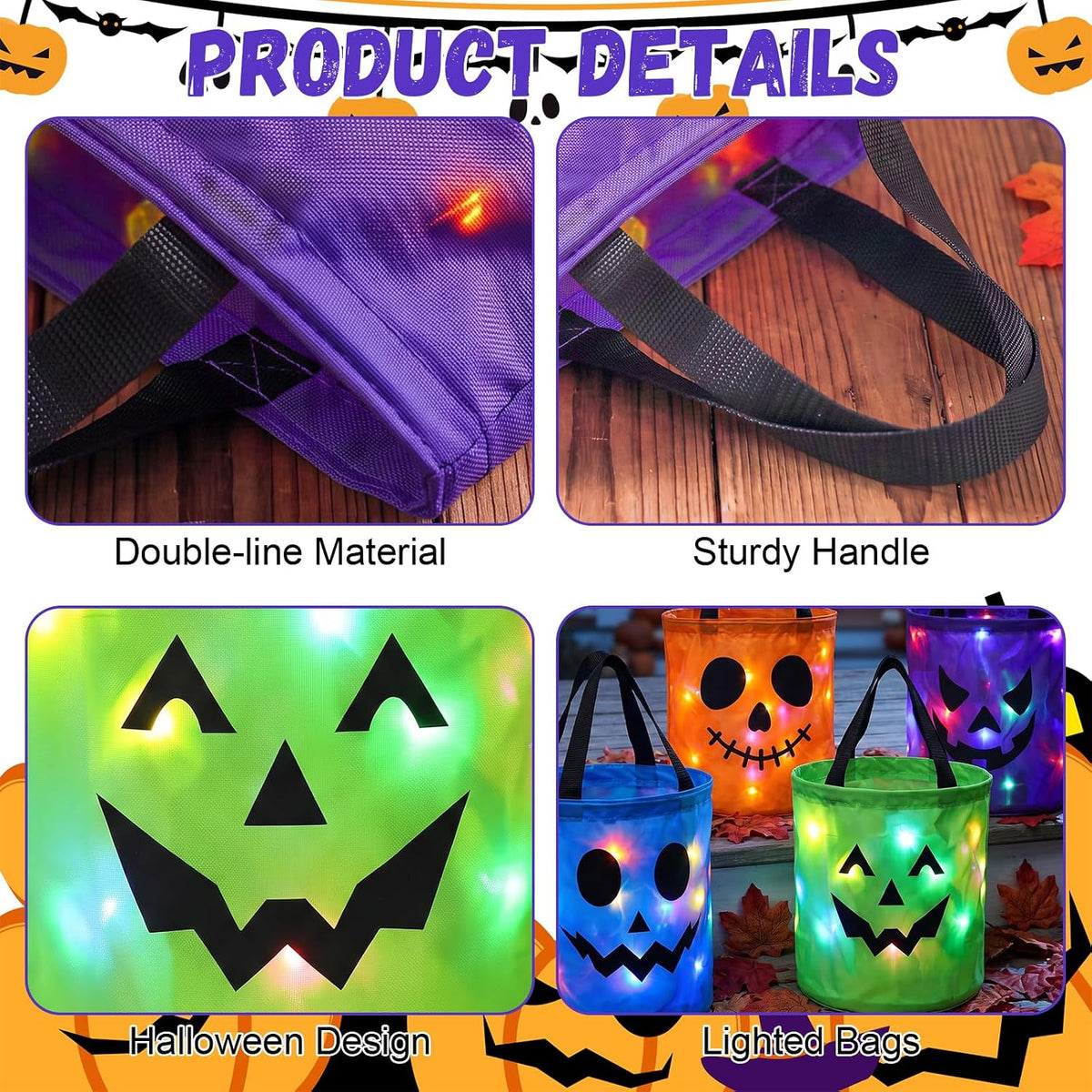 Light-Up Halloween Treat Bags – Collect Candy and Glow Through the Night