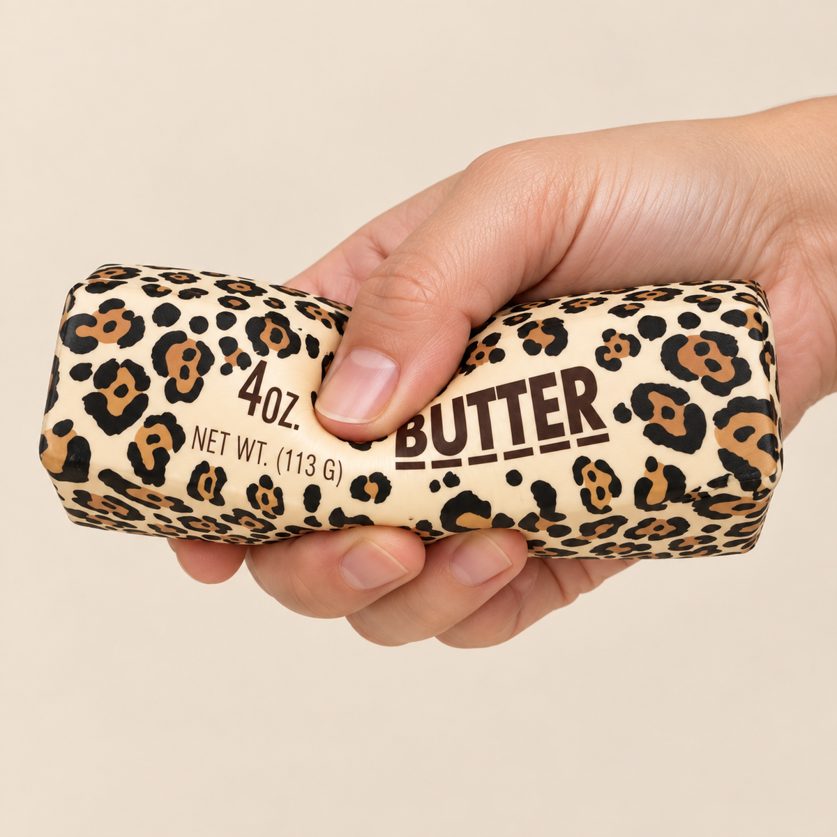 Leopard Butter Bar Squishy Toy – A Wildly Fun Squeeze