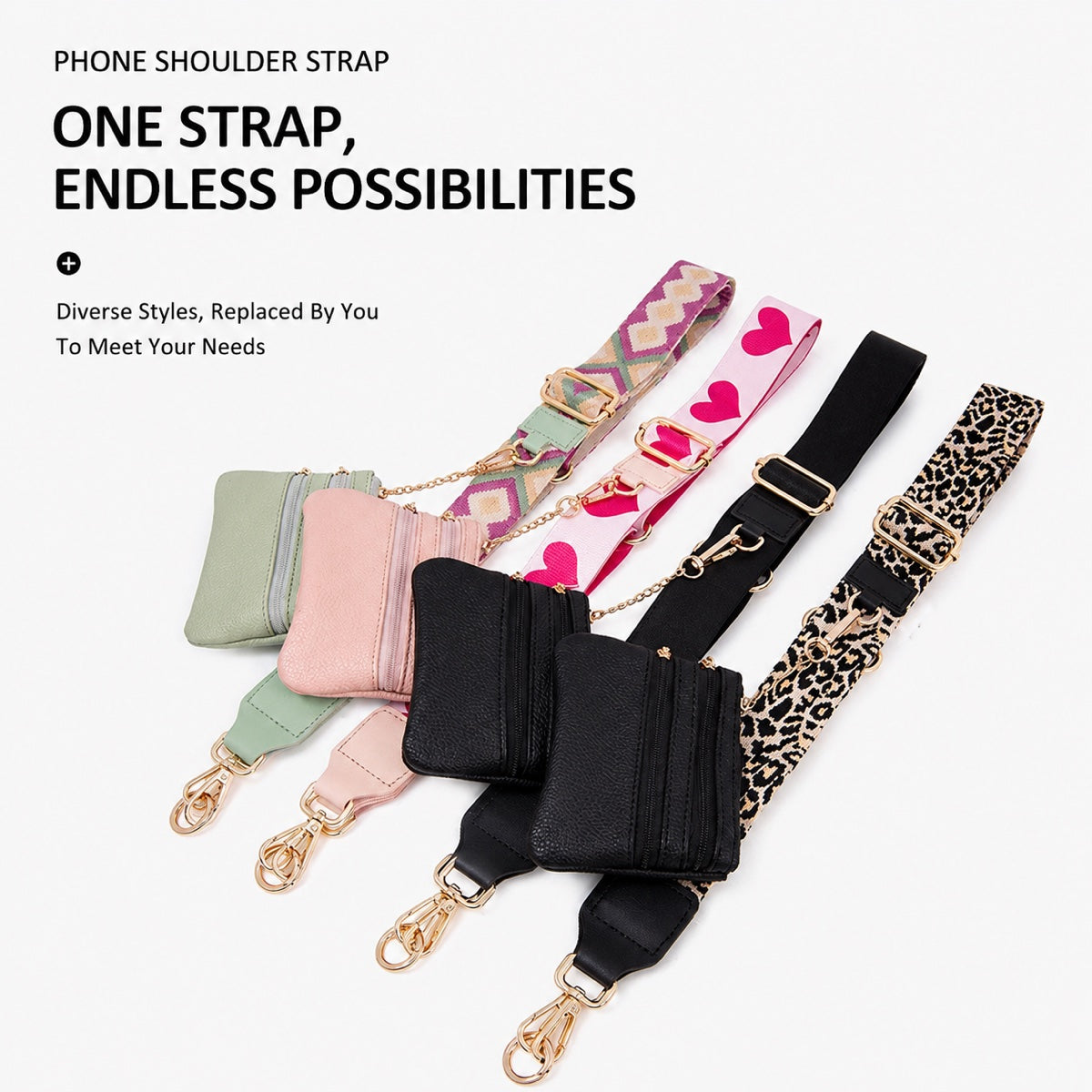 Adjustable Phone Shoulder Strap with Detachable Pouch for Hands-Free Carry product image 5