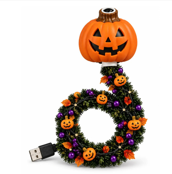 Halloween Pumpkin Projector Wreath Light – 15+ Spooky Looks from One Festive Decoration