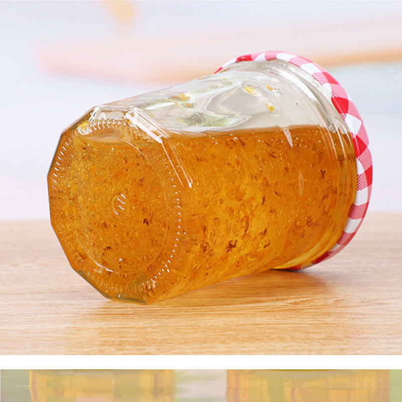 Mini Glass Coffee Jar with Gingham Lid – Make Your Iced Latte Moment a Little Sweeter