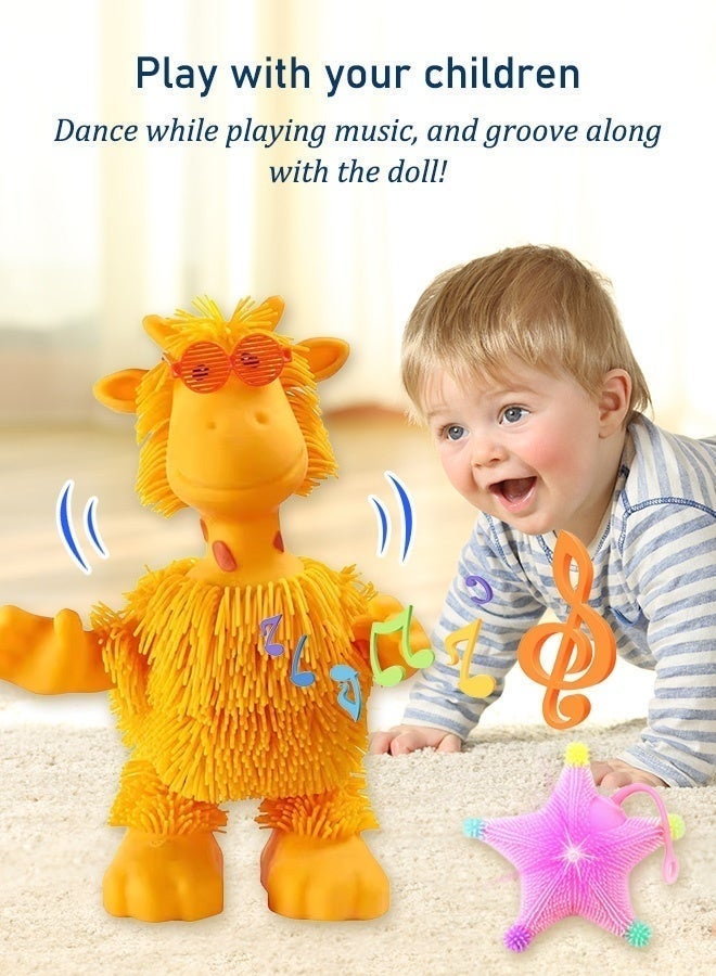 Light-Up Giraffe Sensory Toy – Stretch, Squeeze & Shake for Glowing Fun